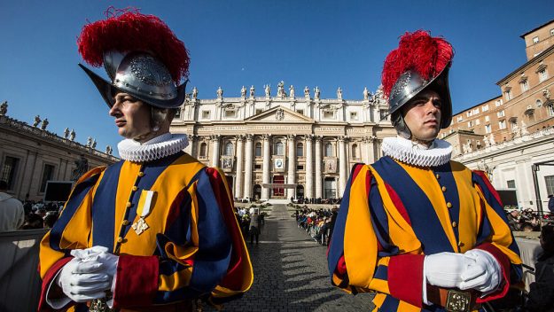 Swiss Guards Wearing 3D Helmets