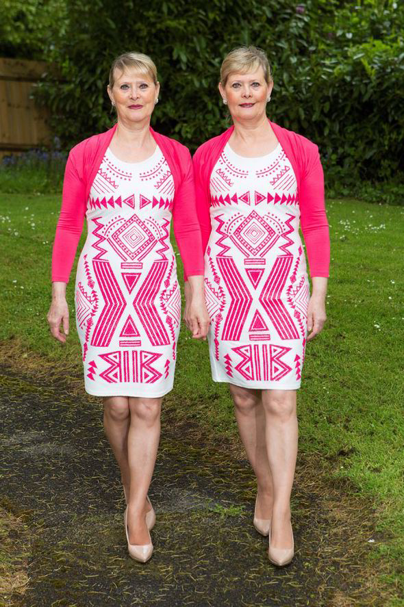 Twin Sisters Dressed Identically