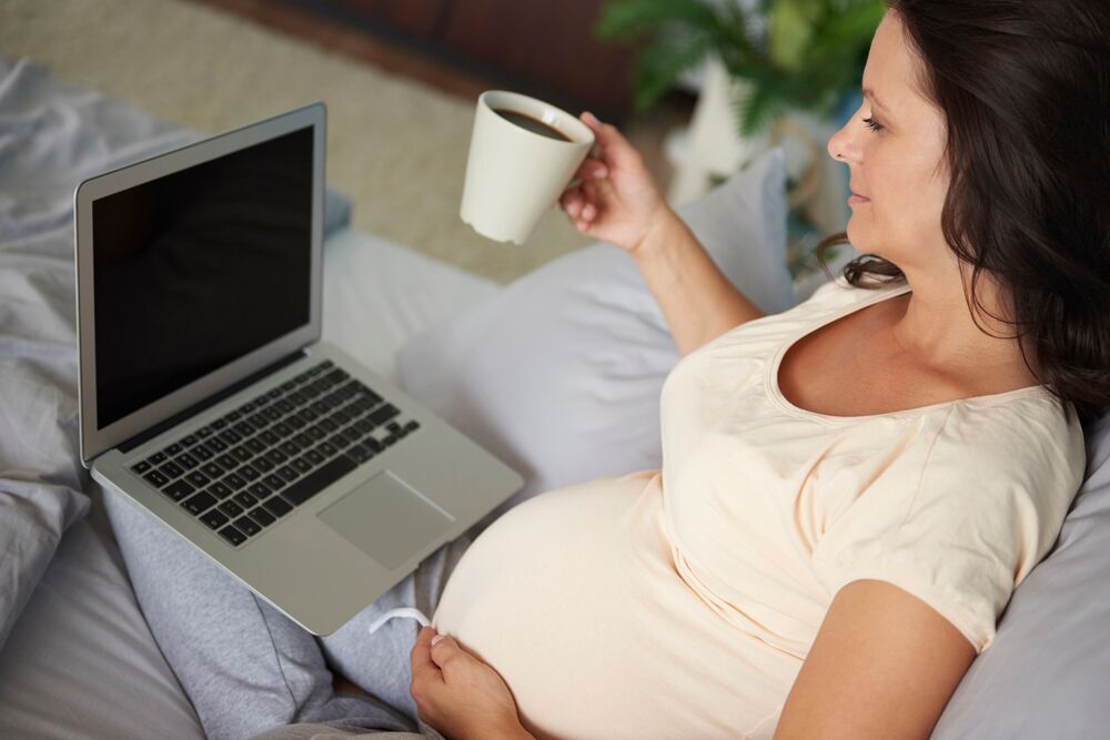 Pregnant Woman On Bed Rest