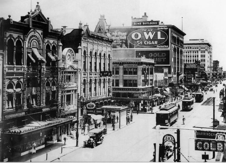 An Old Photo Of Downtown Houston