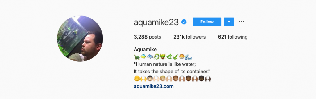 Michael’s Instagram Page “aquamike23”