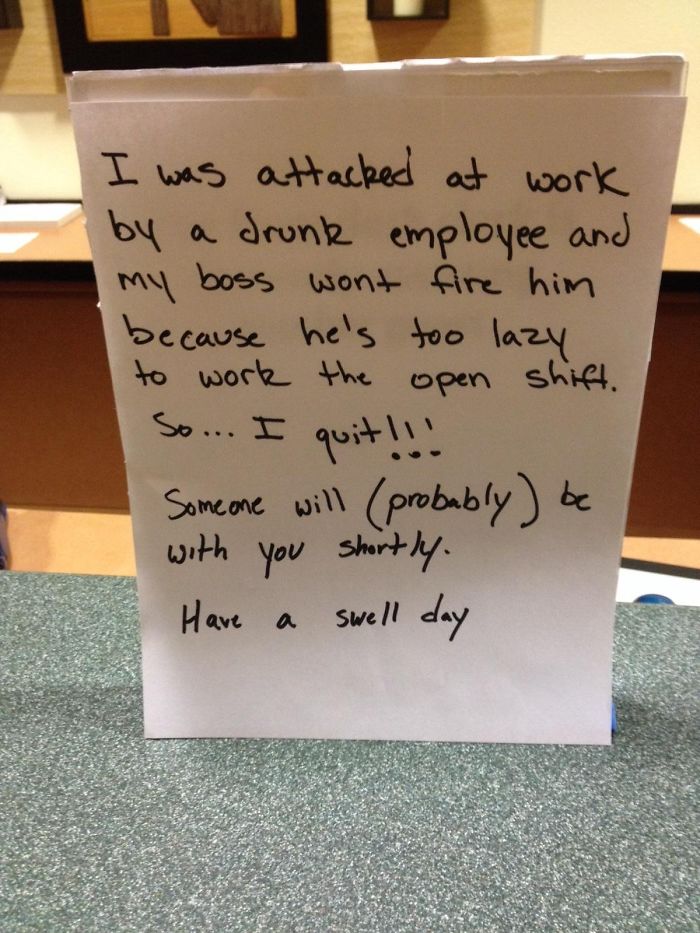 Employee Resignation Note