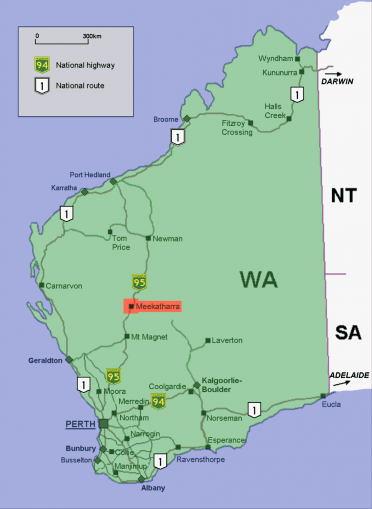 Map Showing Meekatharra