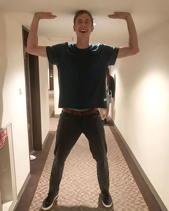 Tall Rob Touching the Ceiling