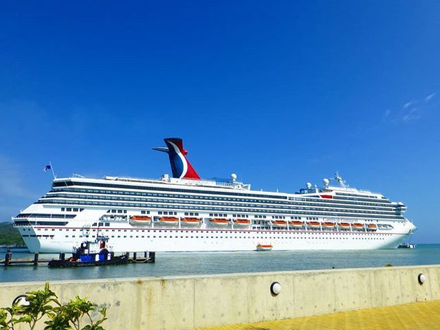 Cruise Ship Under Sunny Skies