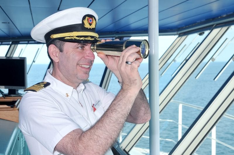 Ship Captain With His Telescope