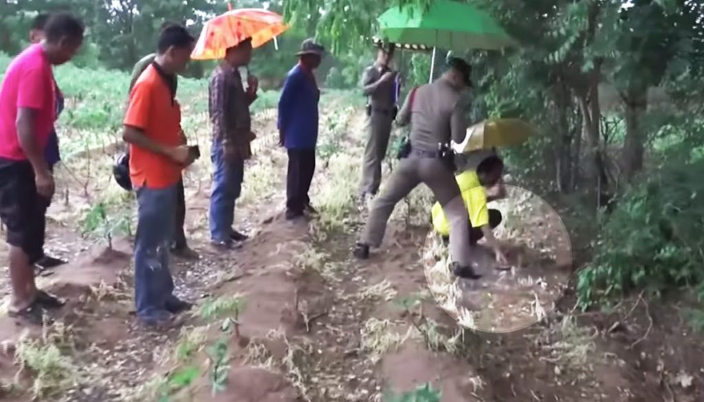 Locals Searching In Field