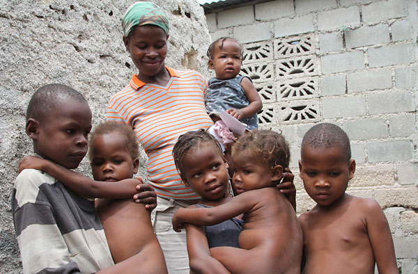 Impoverished Haitian Family