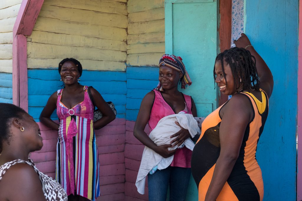 Haitian Women With Their Young Kids