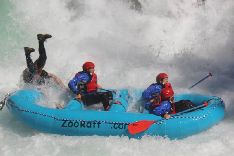 Man Falling Out Of Raft