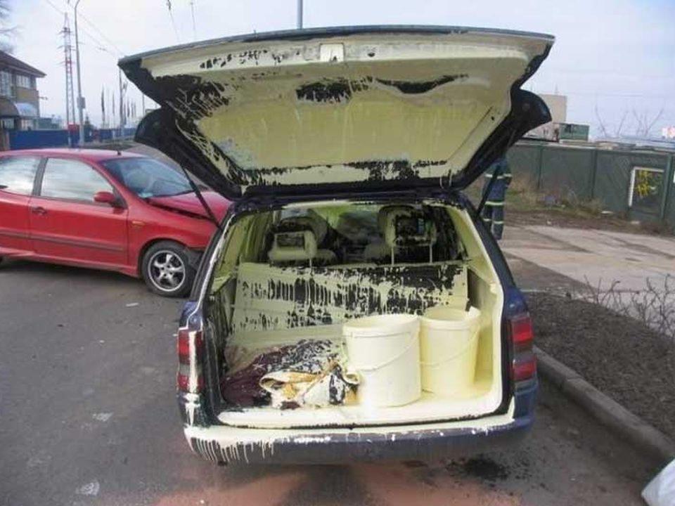 Paint Explosion In A Car