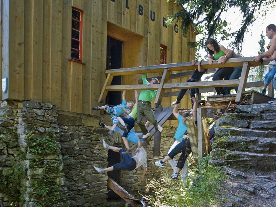 People Falling Off A Bridge