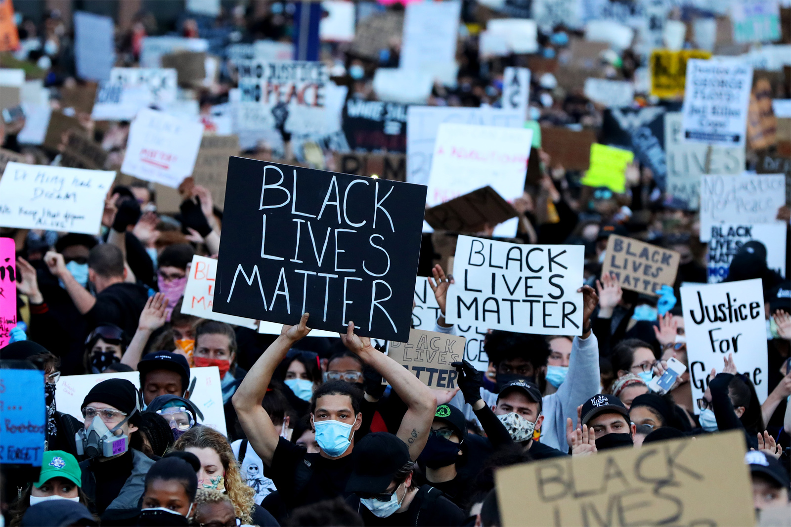 Protest Held In Boston Against Police Brutality In Death Of George Floyd