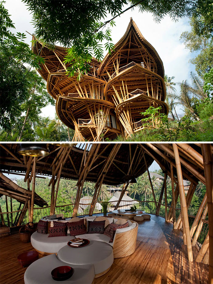 5 Floor Bamboo Palace In Abiansemal, Bali