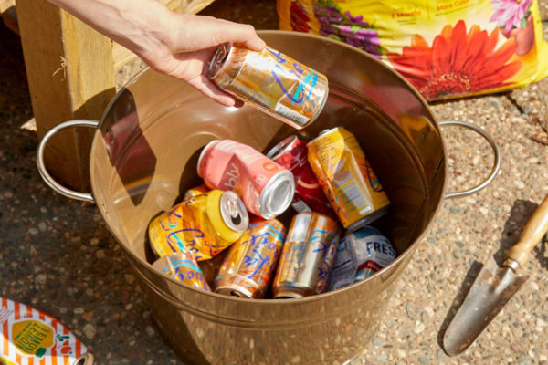 Plant Soda Cans