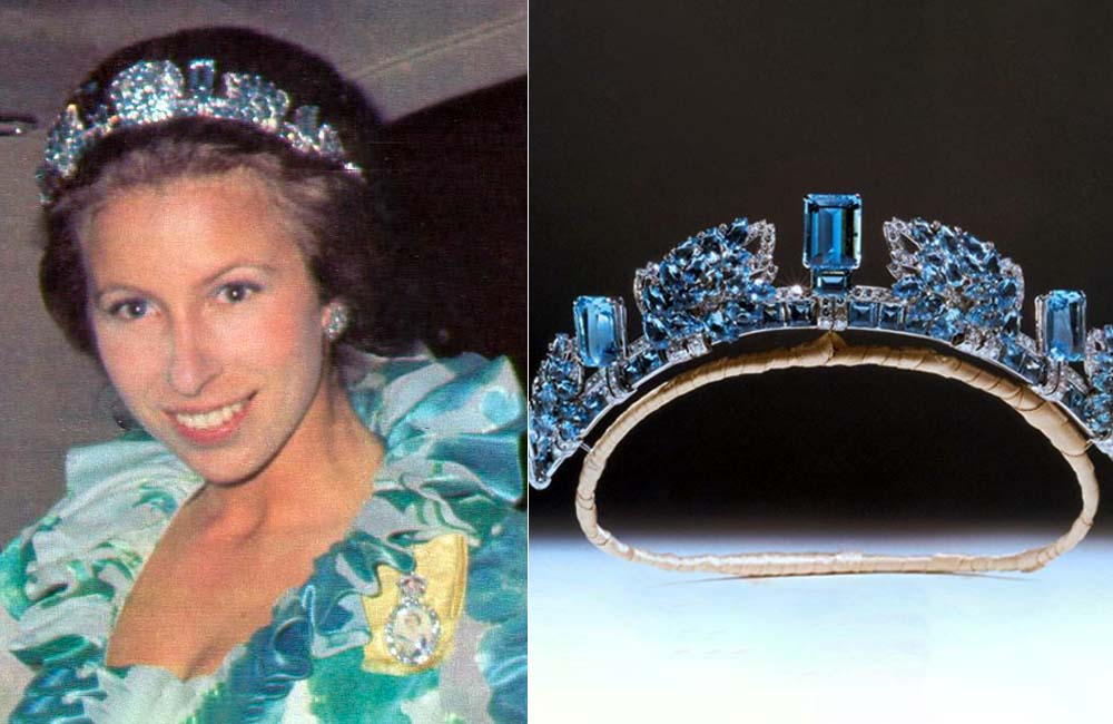 Aquamarine Pine Flower Tiara