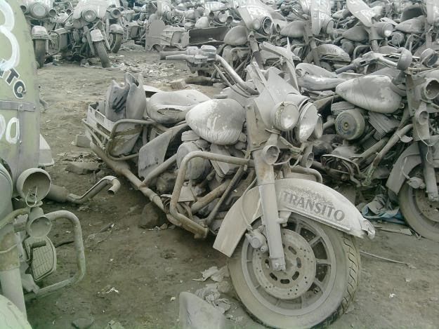 Police Motorcycle Graveyard In Lima